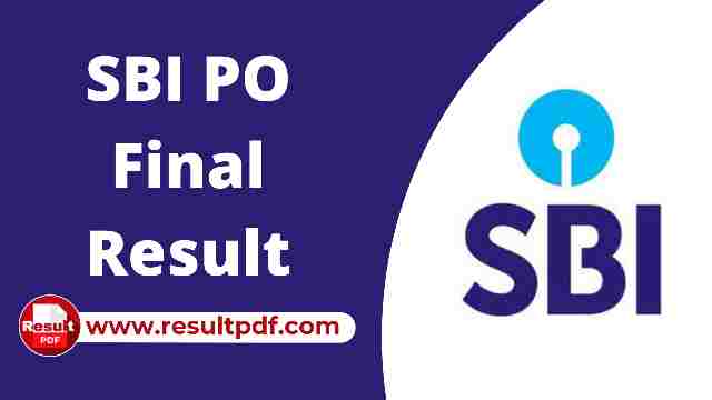SBI PO Final Result 2022 Download @sbi.co.in