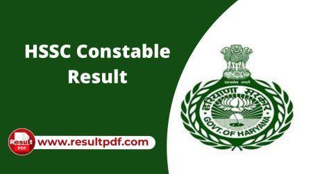  HSSC Constable Result 2021