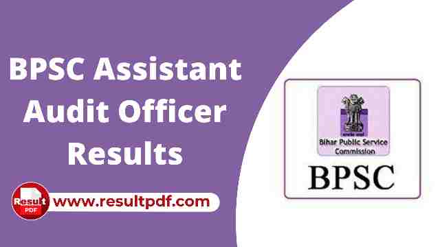 BPSC Assistant Audit Officer Result 2022 - Download PDF