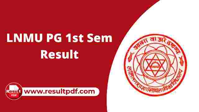 LNMU PG 1st Sem Result 2020-22 M.A, M.Sc, M.Com