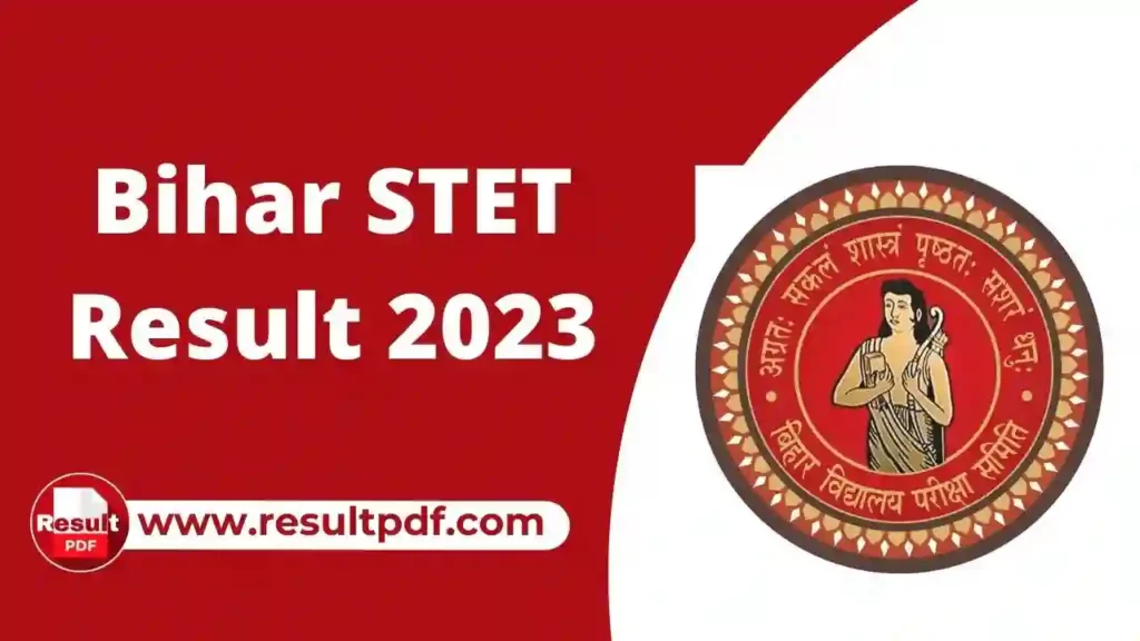 Bihar STET Result 2023, Download Link Here
