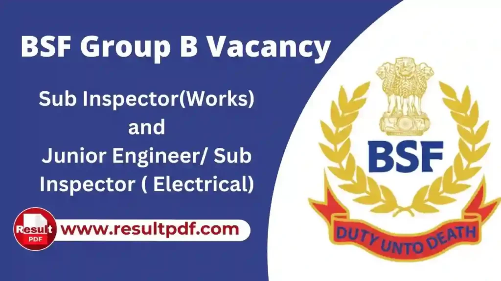 BSF Group B Recruitment