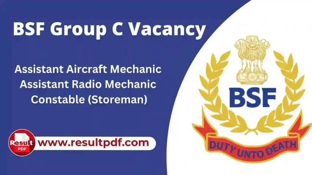 BSF Group C Vacancy