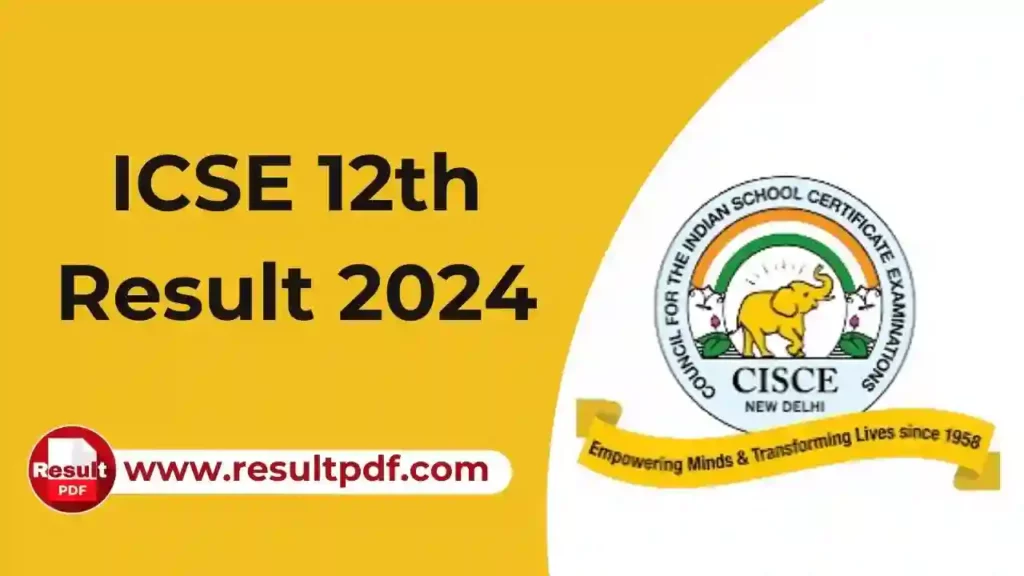 ICSE 12th Result 2024