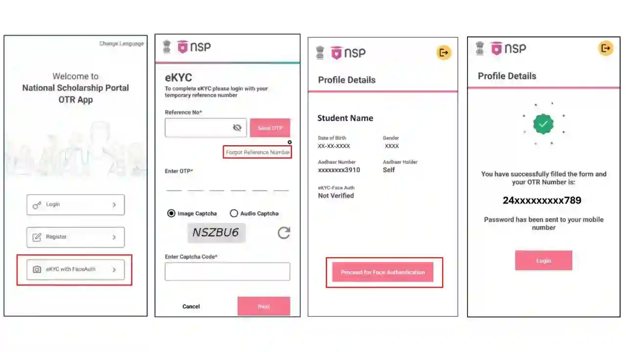 NSP One Time Registration OTR