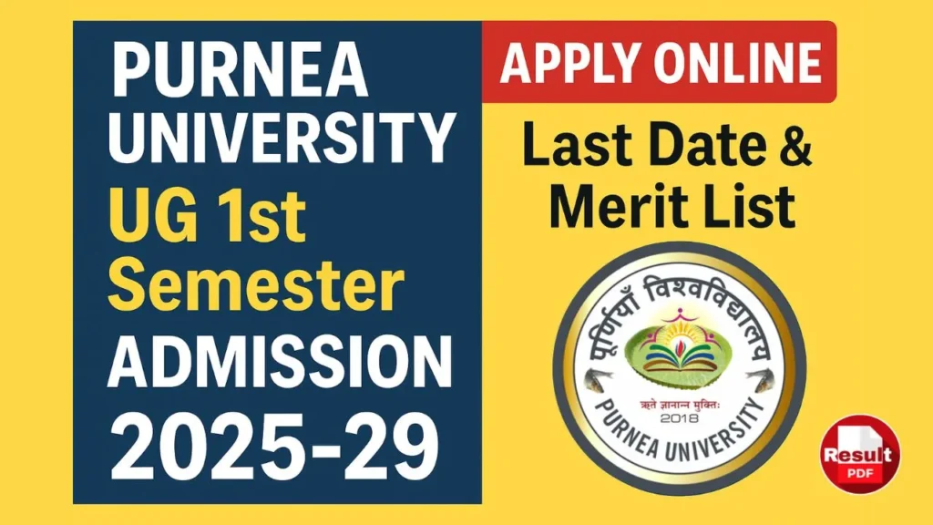 Purnea University UG 1st Semester Admission 2025